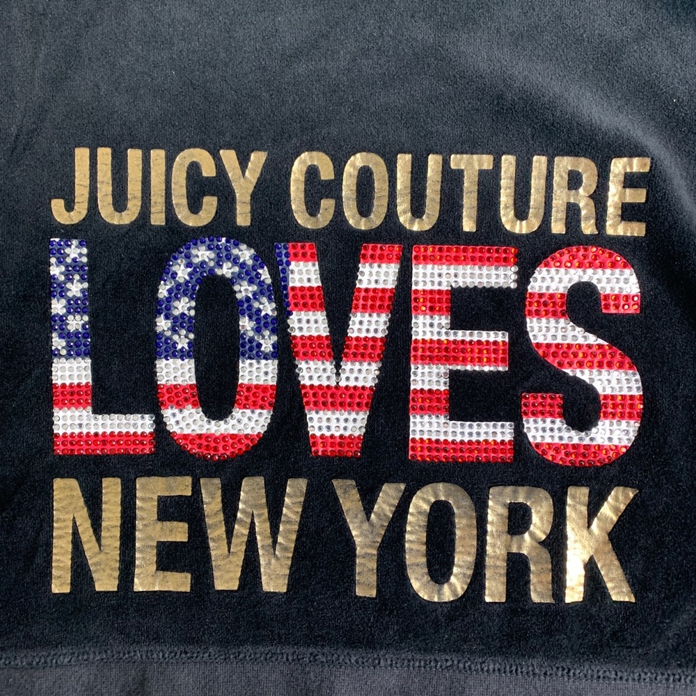 Juicy Couture Velour NYC Track Jacket w/Detailing